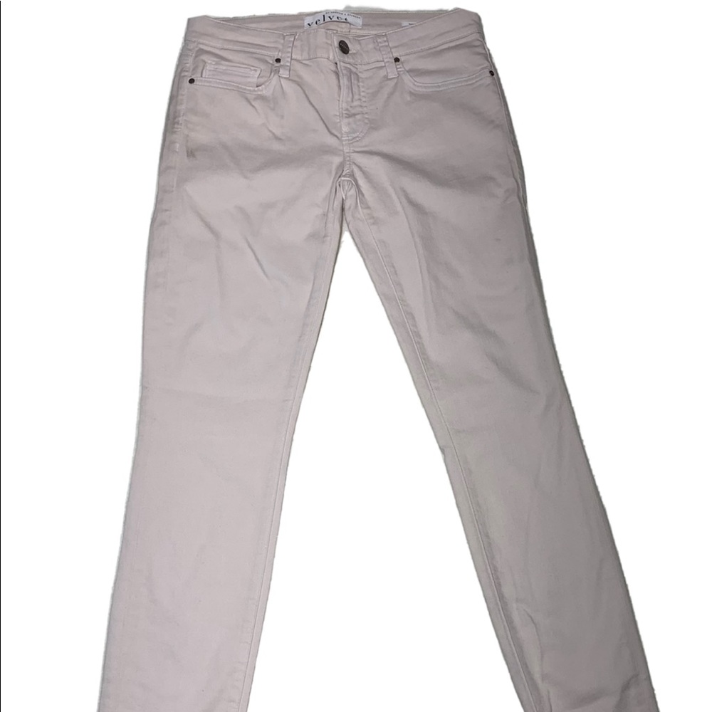 Velvet by Graham & Spencer Toni skinny petal pink stretch denim